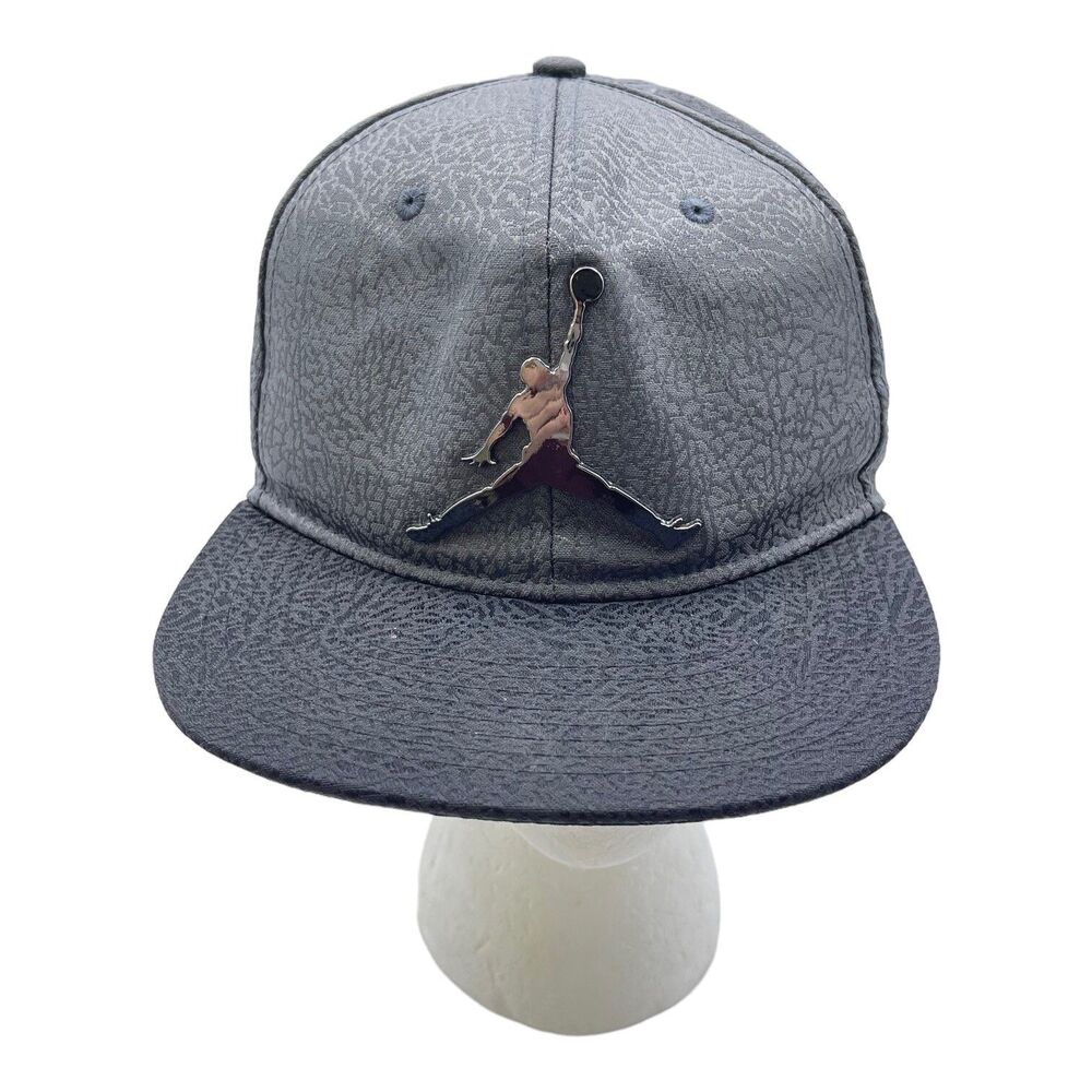Air Jordan Metal Black Jumpman Hat Snapback Cap Youth
